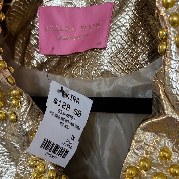 Plus Azalea Wang Gold Finger Moto-jacket (NWT) - Picture 2 of 4